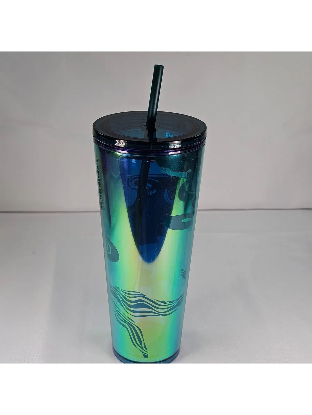 Starbucks 24oz Venti Iridescent Siren Cold Cup Tumbler Teal Purple 011140461 NEW